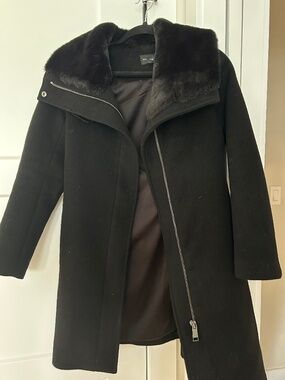 Club Monaco wool coat with fur collar